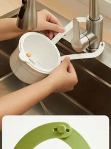 1pc Multifunctional Hanging Over Sink Basket, Detachable Sink Strainer For Kitchen, Bathroom Drain Filter & Food Waste Separator, Fruit Washing Colander, Suitable For Apartment Living