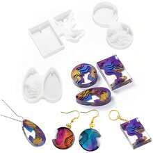 3PCS/1SET Multipurpose Resin Epoxy Silicone Mold With Holes - Perfect For Jewelry Casting, Pendant Necklace, Keychain Crafts, And Decoration - DIY Island Design, Versatile, And Easy To Use - White - View 12