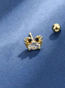 1pc Women's Fashion Delicate Personalized Versatile Fake Crab Ear Cartilage Earring, Cute Simple Screw Earring Jewelry