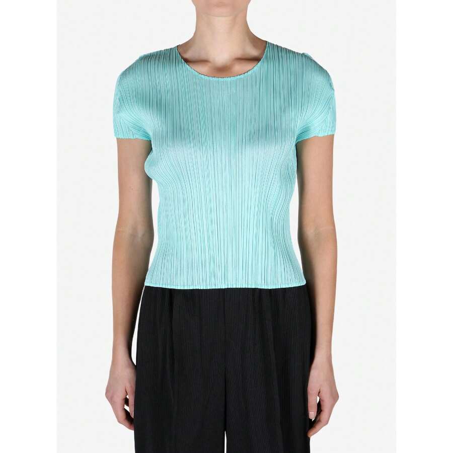 Pleats Please Issey Miyake - Women April Shirt - 76 水藍色 - 查看 1