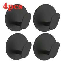 4/2/1pc Stainless Steel Wall Hook Bathroom Bathrobe Hook Adhesive Towel Rack Bathroom Kitchen Hardware Multi-Purpose Hanging Hook - Multicolor - View 8