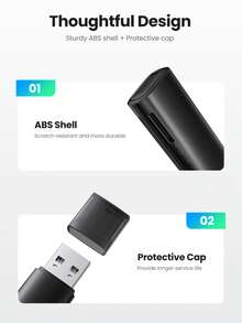 UGREEN Lector de tarjetas USB 3.0 para adaptador de tarjetas de memoria SD, Micro SD, TF para accesorios de portátil, lector de tarjetas inteligentes múltiple - Negro - Ver 7