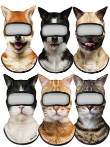 1 件男女通用 3D 动物印花面罩，户外趣味泳装帽防晒动物头套，适合日常使用、旅行、徒步旅行、滑雪