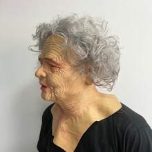 Masque en latex de tête chauve, accessoire de personnage d'homme âgé à tête blanche, costume pour émission de télévision et représentation comique