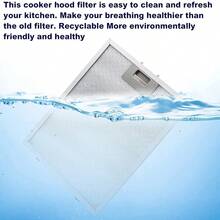 2 X Cooker Hood Filter Mesh Non Universal Vent Filters 320 X 260mm Extractor Fan - Silver - View 6