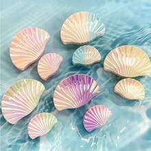 Claw Clips 1pc Gradient Shell Hairpin Holiday Style Hair Accessories Summer Ocean Large Hair Grab Hair Accessories Hair Claw Headdress Sea Accessories Hair Clips, School Stuff, College - Multicolor - View 4