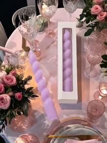1pc/2pcs Ins Style Spiral Shape Scented Candle, Candlelight Candle, Decorative Table Candle, Room Decoration Custom Scented Candle, Suitable For Graduation Season, Eid, Home Decoration, Room Decoration, Wedding Decoration, Table Decoration, Scented Gifts