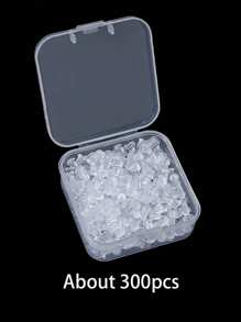 Environ 300 pièces de supports d'oreilles en silicone, butées d'oreilles transparentes avec un contenant en plastique, flexibles, maintiennent les boucles d'oreilles en place, fournitures de bijoux indispensables