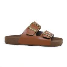 Slide Men's And Women's Lightweight Comfortable Sandals - 摩卡棕 - 查看 2