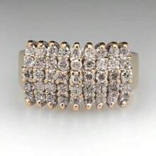 Luxury Sparkling Women's Engagement Ring, 14K Gold Plated Synthetic Zirconia Stones - Suitable For Brides, Wedding Rings, Romantic Anniversary Gifts, Engagement Jewelry, Birthday Present