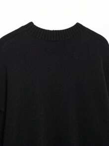 DEEKA 秋冬新品女士时尚宽松休闲柔软针织毛衣 - 黑色 - 查看 10