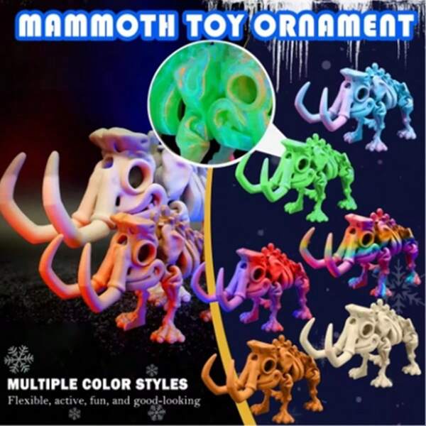3d Printing Cute Dumbo Mammoth Cartoon Elephant Movable Limb Joint Gift Toy Model Ornaments