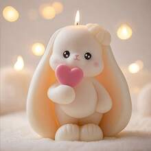 1 Stück süße Kaninchen Silikon Form für DIY Kerzenherstellung - perfekt für kreative Hobbykünstler, Scentsy Kerzen, Seifenherstellung und Bürodeko, Zubehör für kreative Hobbykünstler | verspieltes Design