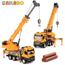 [Random Color] Alloy Engineering Vehicles Toy - Multifunctional Mobile Crane Truck | Logging Truck | Excavator | Crane Truck | Dump Truck | Mixer Truck | Heavy Trailer, Inertial Drive, Realistic Lights And Sounds, Engineering Toy Equipment, Simulation Game - Perfect Birthday Gift For Boys And Girls 3+ Years Old - Multicolor - View 12
