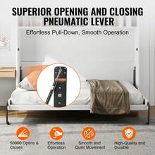 Full Deluxe DIY Murphy Bed Hardware Kit - Space-Saving Folding Wall Bed Mechanical System For Easy Home Assembly - Black - View 12