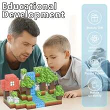 Magnetic Building Tiles Toys, Upgraded STEM Construction Game Kids Sensory Toys, Magnetic Construction Set Suitable For Creative Play - Build A Magnetic World, DIY Assembly Educational Set, Inspiring Children's Creativity And Hands-On Ability, Children's Birthday Gifts Holiday Gifts (Some Colors Random)