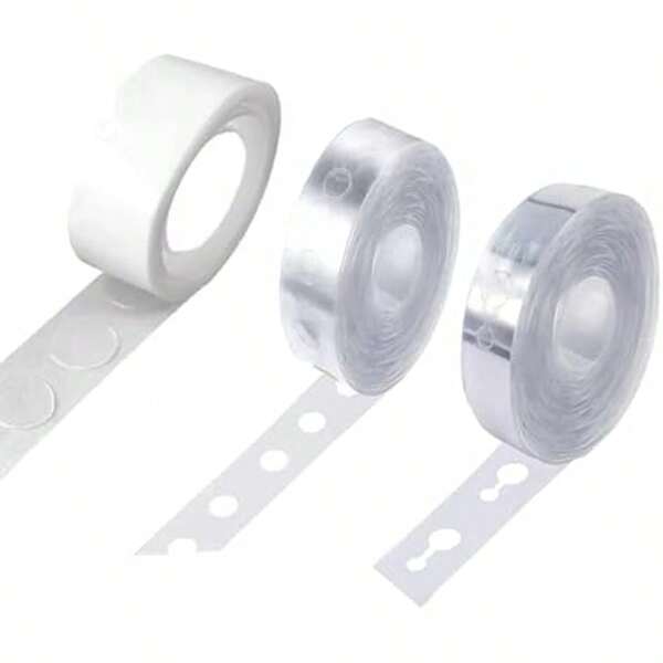 3 Rolos Kit de Arco de Balão, Corrente de Balão de Furo Duplo e Corrente de Balão de Furo Único e Pontos de Cola de Balão, Guirlanda de Balão, Para DIY, Festas, Casamentos, Aniversários
