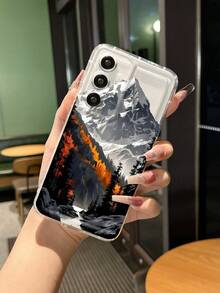 Mountain Landscape Pattern Shockproof Phone Protective Case Compatible With Galaxy A54 5G, A52, A14, A15, A12, S22, S21, A33 5G, A50, S24, S23, S10 5G, A32 5G, A55 5G, S10, S23 Ultra, A53 5G, A05S, A24 4G, Gifts For Men And Women - Multicolor - View 2