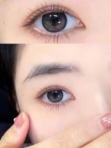 1 Pair Natural Color Lens Eyes Color Cosmetic Contact Lens Black Grey