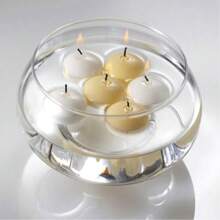 10 Pack Of 4 Hour White Floating Candles - 4cm Diameter - Ideal For Wedding And Party Decor