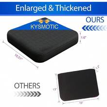 Gel Seat Cushion For Long Sitting (Super Large & Thick), Soft & Breathable, Gel Cushion For Wheelchair, Gel Chair Cushion For Hip Pain, Gel Seat Cushion For Office Chair - 藍色 - 查看 4
