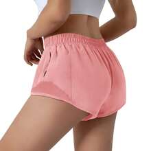 Women's 2.5" Low-Rise Running Shorts - Built-In Liner, Lightweight & Quick Dry With Mesh Pocket - Pink - View 3