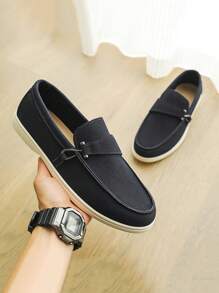 Men's Loafers, Summer New Non-Slip Wear-Resistant Flat Comfortable Slip-On Shoes, Outdoor Casual Driving Shoes Large Size Breathable Moccasins, Fashion Luxury Deodorizing Canvas Sneakers, Colorblock Casual Boat Shoes, All Season Straw-Sole Slouchy Shoes