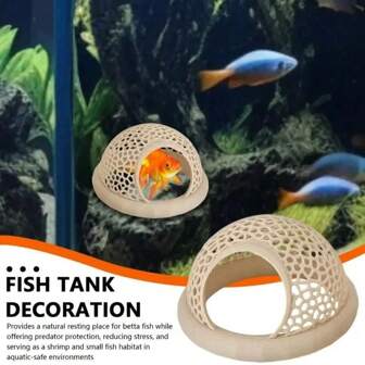 Cueva flotante para betta, decoración de hamaca para acuario, casa de alimentación y reproducción para decoración de tanque de peces