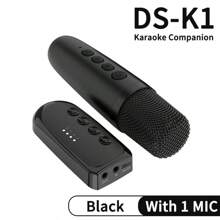 KZ DS-K1 Karaoke Companion Wireless Microphone Bluetooth 5.3 Wireless Moving-Coil Microphones KTV DSP Mixer System 3.5MM AUX Type-C Amplifier Host HIFI Stereo Surround For Wired Speaker/Car Kit/PC/TV/Projector/Phone