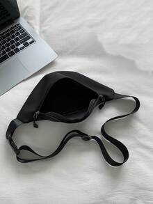 Bolso de cintura unisex de moda, bolso bandolera estilo coreano, adecuado para ciclismo, correr, deportes - Negro - Ver 7