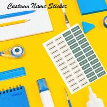 [Customized] 96/192/288/384pcs Personalized Labels, Customized Name Labels For School Supplies, Back To School, Lunch Boxes, Books, Pencils, Water Bottles, Toothbrush Stickers