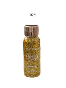 1PC Cosmetics Glitter Cream, Glitter Jelly, Festival Night Club Party Carnival Performance Body Makeup Products Head Face Body Painting Decoration Products Hair Nails Color Flash Film (The Bottle Caps Are Randomly Distributed In Gold And Silver)