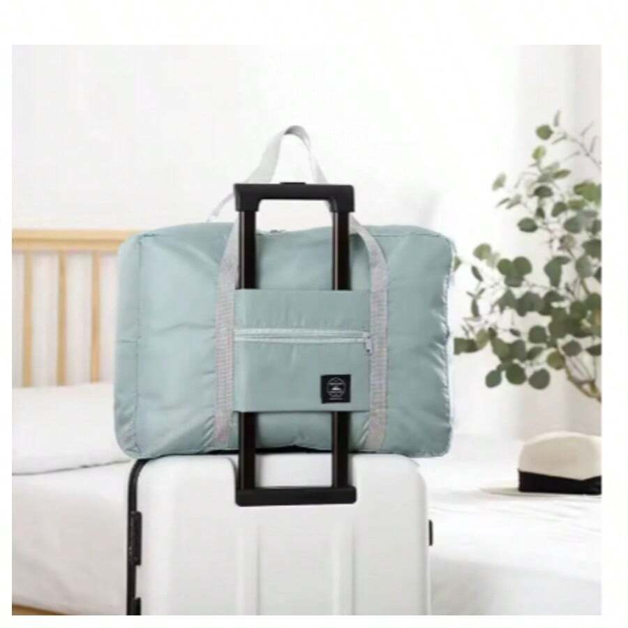 Bolsa De Viaje Plegable Para Aerolíneas, Bolsa De Mano Para Mujeres Y Niñas, Ligera, De Gran Capacidad, Deportiva, Viaje De Fin De Semana Durante La Noche - 綠色 - 查看 1