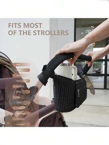 1pc Baby Stroller Organizer Bag, Diaper Storage Bag With Adjustable Shoulder Strap, Multi-Color Available, For Baby Stroller