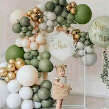 Globos de fiesta verde salvia de 5 pulgadas, 50 piezas, decoración de globos para cumpleaños feliz, boda de la selva, fiesta de verano