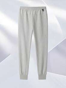 1 件男士抽绳裤，薄款松紧腰运动长裤，透气简约