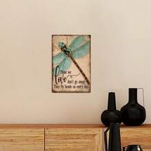 Putuo Decor 1pc Dragonfly What If I Fall Metal Sign For Home Decor - Bronze - View 5