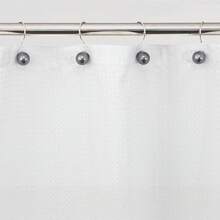 MEIJUANAABlush Pink Shower Curtain Hooks - Elegant Pearl Design Rustproof Stainless Steel Rings - Stylish Coquette Bathroom Accessories & Women Moms Girls Lovers Of Farmhouse Boho Vintage Décor - Grey - View 6