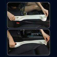 2pcs, Advanced Car Seat Gap Filler With Cup Holder, Multifunctional Car Gap Box And Key Holder, Center Console Gap Storage Box, Driver And Passenger Front Seat Storage Box, Black Carbon Fiber Texture, Automotive Interior Accessories - Upgraded and Extended Version - View 6