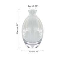 1 pieza de Jarrón de cristal de flor transparente - Jarrones vintage hechos a mano para una sola rosa, centro de mesa para bodas, decoración para despedida de soltera, decoración minimalista del hogar, decoración de mesa (Decoración estética de sobremesa en miniatura)