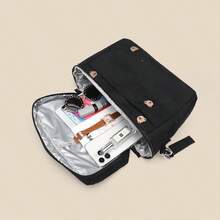 1pc Embroidered Multi-Bears Insulated Baby Stroller Storage Bag, Thermal Bag, Cooling Bag, Can Be Hung On Baby Stroller - Black - View 7