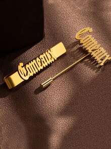 Spersonalizowane spinki do mankietów dla drużbów, broszka, spinka do krawata, spersonalizowane spinki do mankietów z inicjałami, prezenty dla drużbów, zaręczyny dla drużbów, prezenty dla drużbów, prezenty dla drużbów, ślubne spinki do mankietów dla pana młodego, dodatki odzieżowe, szykowna jesień, chłopak, dziewczyna, rodzina, przyjaciele, noworoczny glamour - Wielokolorowe - Zobacz 2