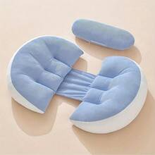 舒适的侧卧孕妇枕，具有腹部和背部支撑，是孕妇的理想选择，孕妇枕，准妈妈的睡眠辅助器，支撑性睡眠助手，透气枕头