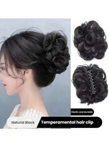 1 pettine staccabile per chignon spettinato, realizzato in fibra resistente al calore per acconciature ondulate e ricce, accessori per parrucche da donna, fermagli per capelli, pettini, fissatori per capelli, mollette per capelli, accessori per capelli alla moda, mollette per capelli di bellezza.