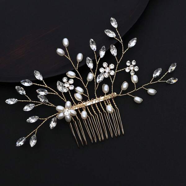 Peigne à cheveux populaire avec perles et strass, accessoire de coiffure pour mariage, robe de mariée, cérémonie