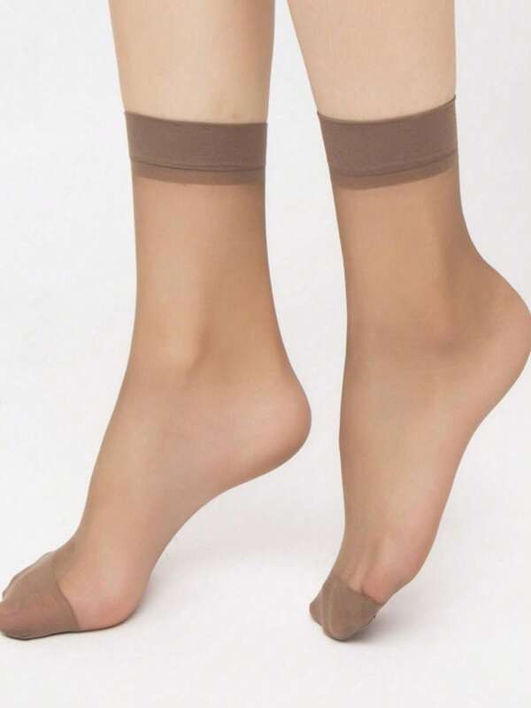 10 /50/100 Pairs Of Silky And Durable Short Stockings, Fashionable And Versatile For Daily Wear