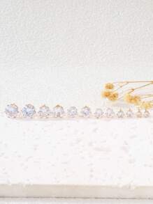 6 pezzi orecchini a bottone delicati con zirconi cubici, versatili per uso quotidiano