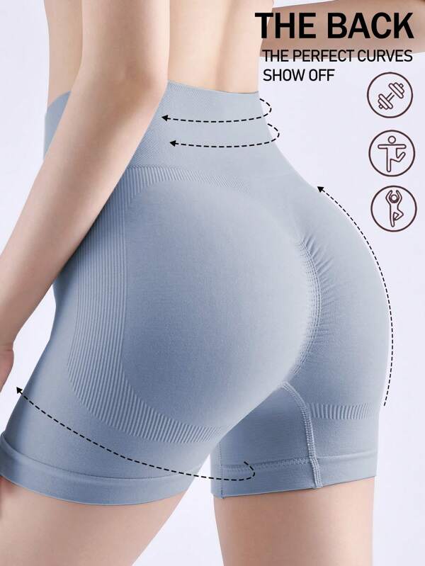 Women Seamless Panties, Soft & Safe Shorts, Elastic Briefs, Buttock Lifting, Breathable Fabric, Solid Color, Sports & Casual Underwear, Shaping Shorts