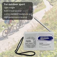 INDIN AM FM Portable Radio 2*AA Battery Operated Built-In Loud Speaker Clear Sound High Sensitivity Receiver Easy To Use And Carry For Emergency ,Home ,Outdoor Use