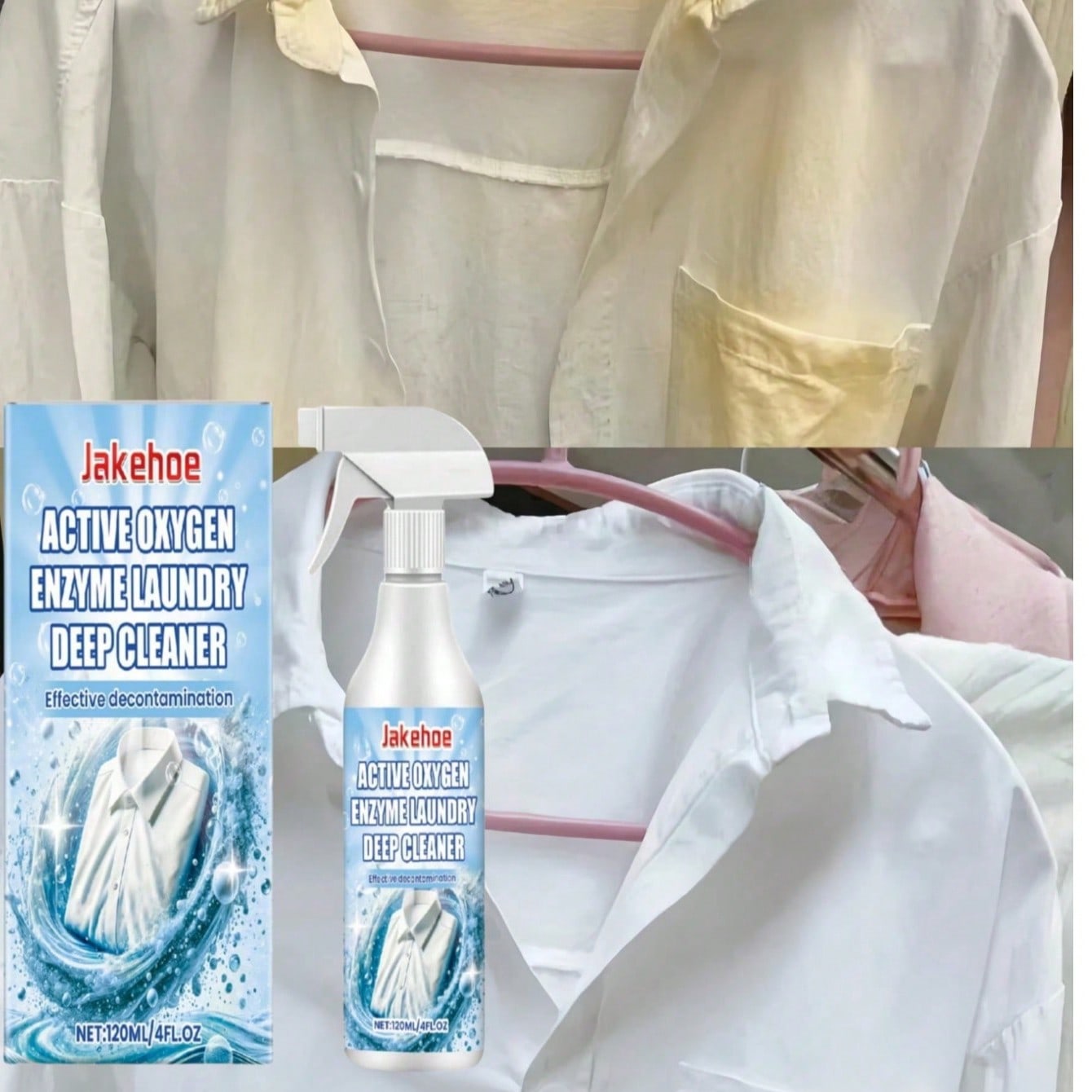 260ml/120ml Clothing Cleaner, Clothing Oil Stain Remover & Yellowing Remover, Gentle Stain Removal Clothing Cleaning Spray, Fast Stain Removal, Restore Original Color, Gentle And Non-Damaging To Clothes, Protect Fabric, Efficient Stain Removal, Easily Remove Coffee, Juice And Other Stains, Convenien